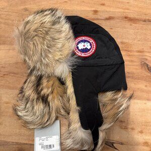 Canada Goose Womens Ladies Aviator Hat - 5187L - Black - L/XL